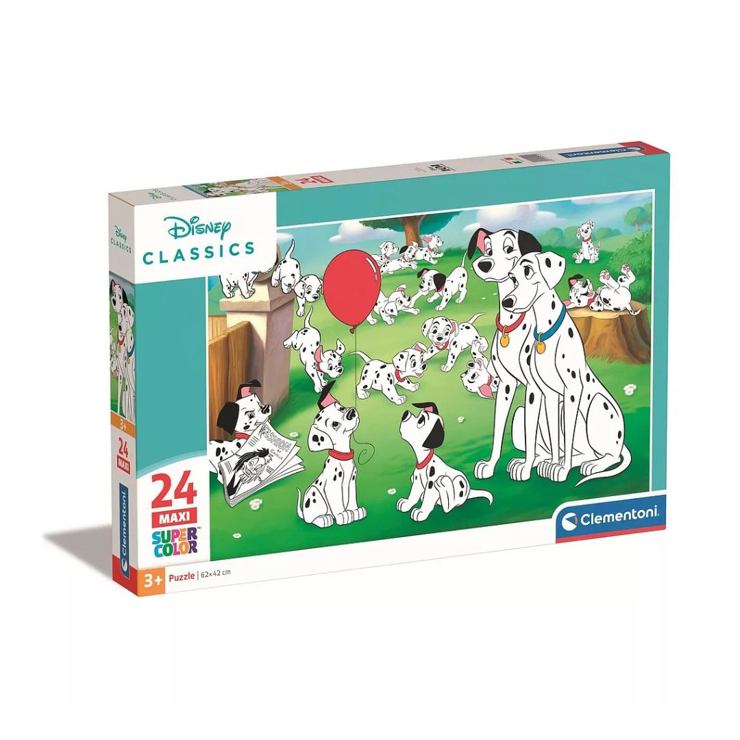 Puzzle 101 Dalmațieni, 24 piese Maxi, 3 ani+