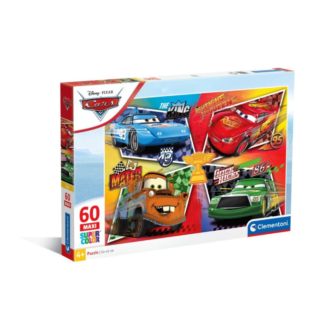 Puzzle cu 4 Mașini, 60 piese Maxi, 4 ani+