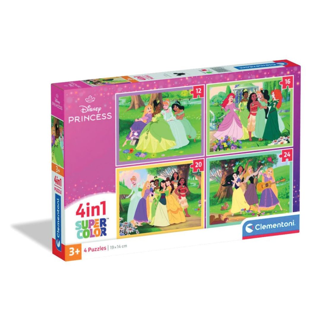 Puzzle Disney Princess 4 în 1, 3 ani+