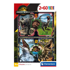Puzzle Jurassic World 2 în 1, 2 x 60 piese, 4 ani+