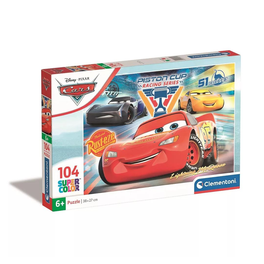 Puzzle Mașini Piston Cup, 104 piese, 6 ani+