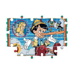 Puzzle Peter Pan și Pinocchio, 2 x 60 piese, 4 ani+