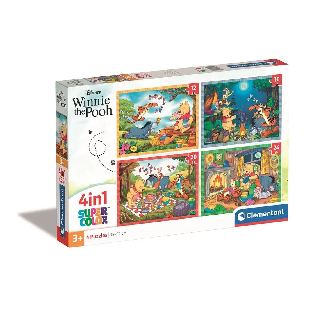 Puzzle Ursulețul Winnie Puh 4 în 1, 72 piese, 3 ani+