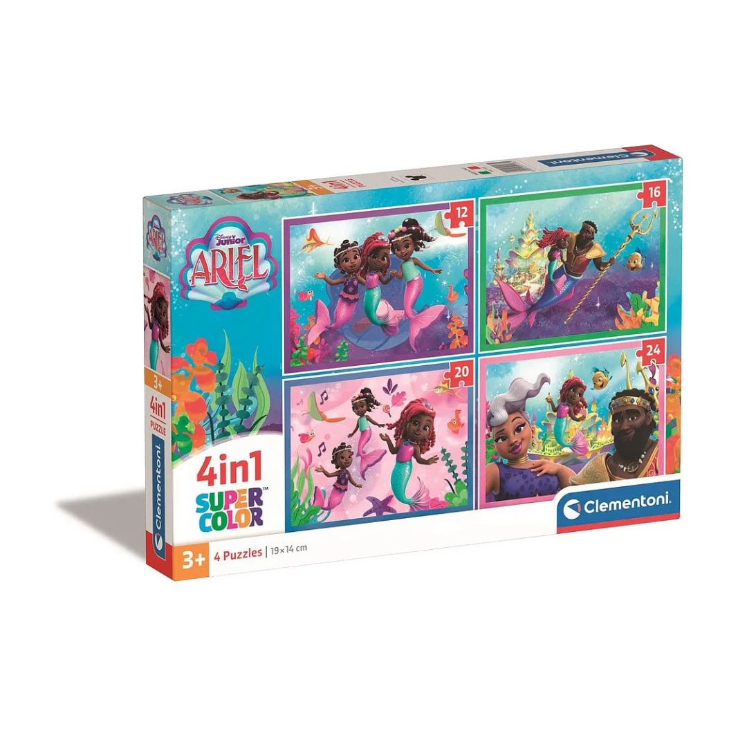 Puzzle Ariel 4 în 1, 72 piese, 3 ani+