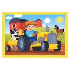 Puzzle Meserii și Vehicule 4 în 1, 3 ani+