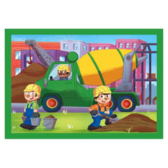 Puzzle Meserii și Vehicule 4 în 1, 3 ani+