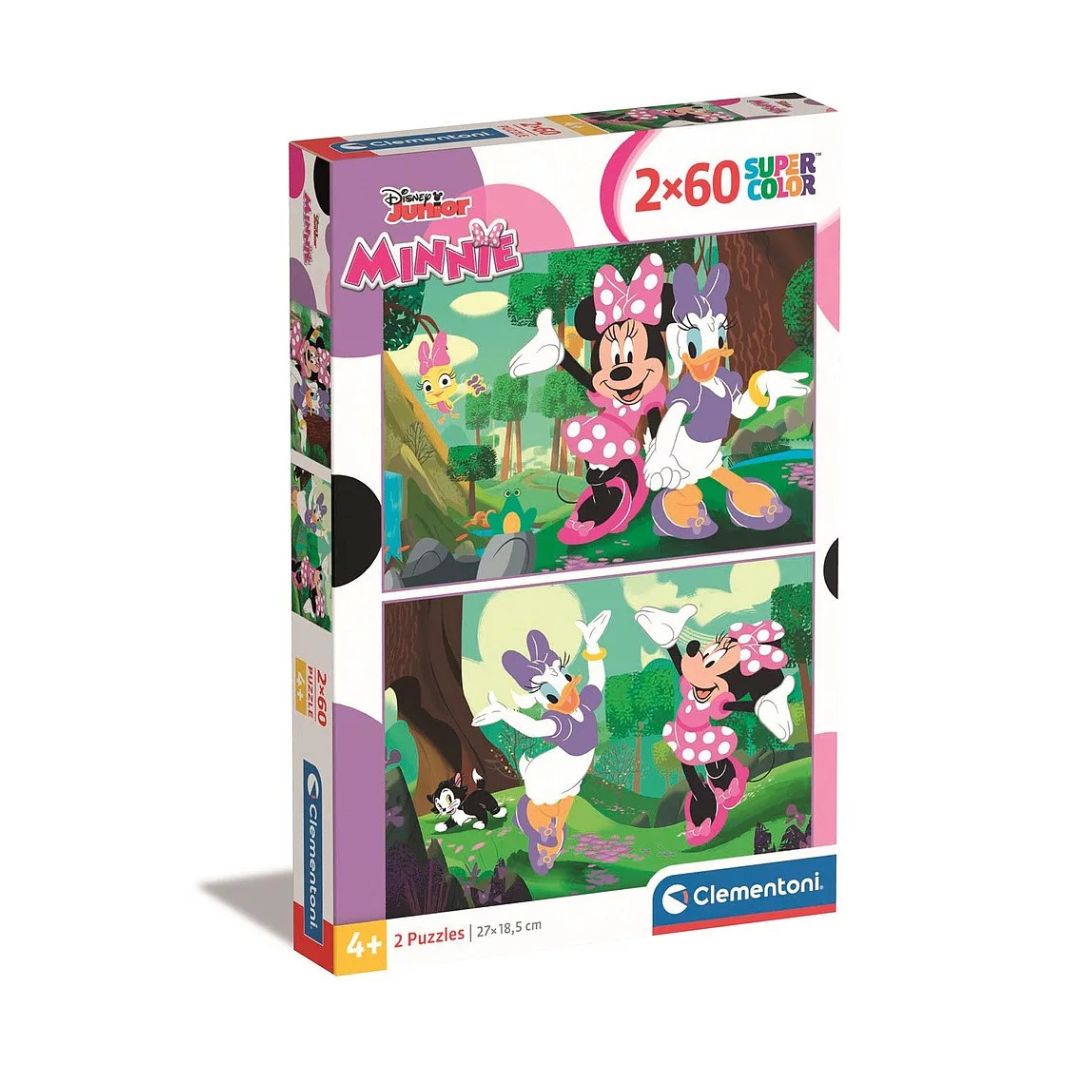 Puzzle Minnie Mouse 2 în 1, 2 x 60 piese, 4 ani+