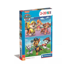 Puzzle Patrula Cățelușilor 2 în 1, 2 x 20 piese, 3 ani+