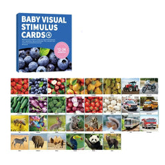 Set 20 Carduri Educative pentru Bebeluși, Stimulare Cognitivă și Vizuală, 12-24 luni