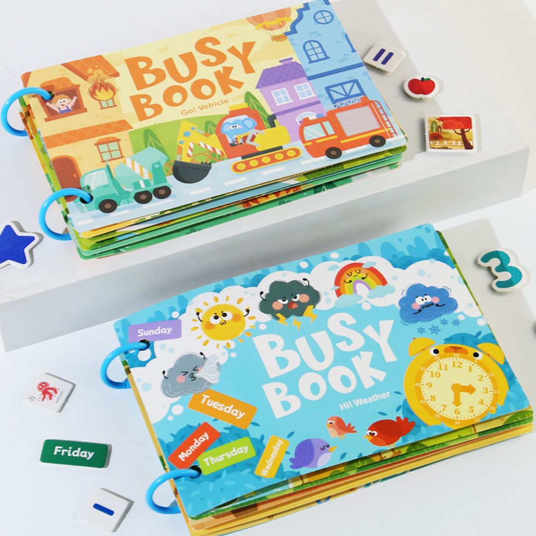 Carte educativă Busy Book, 6 tematici