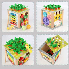 Cub Montessori din Lemn 10 în 1, cu Ciocănitoare, 2 ani+