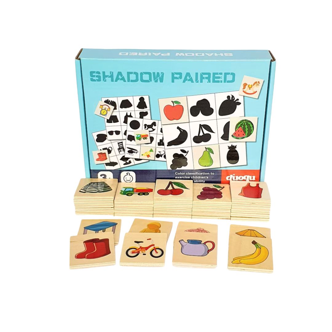 Joc Educativ de Asociere Umbre „Shadow Paired”, 36 piese, 2 ani+