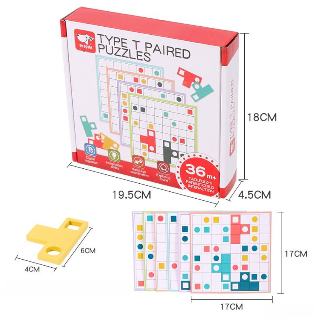 Joc de logică Montessori, Tetris T-Paired