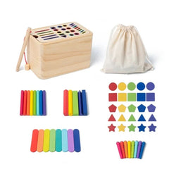 Jucărie Multifuncțională Montessori 5 în 1 din lemn