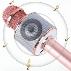 Microfon Karaoke Portabil, Boxă Bluetooth 3-în-1 cu Modulator de Voce