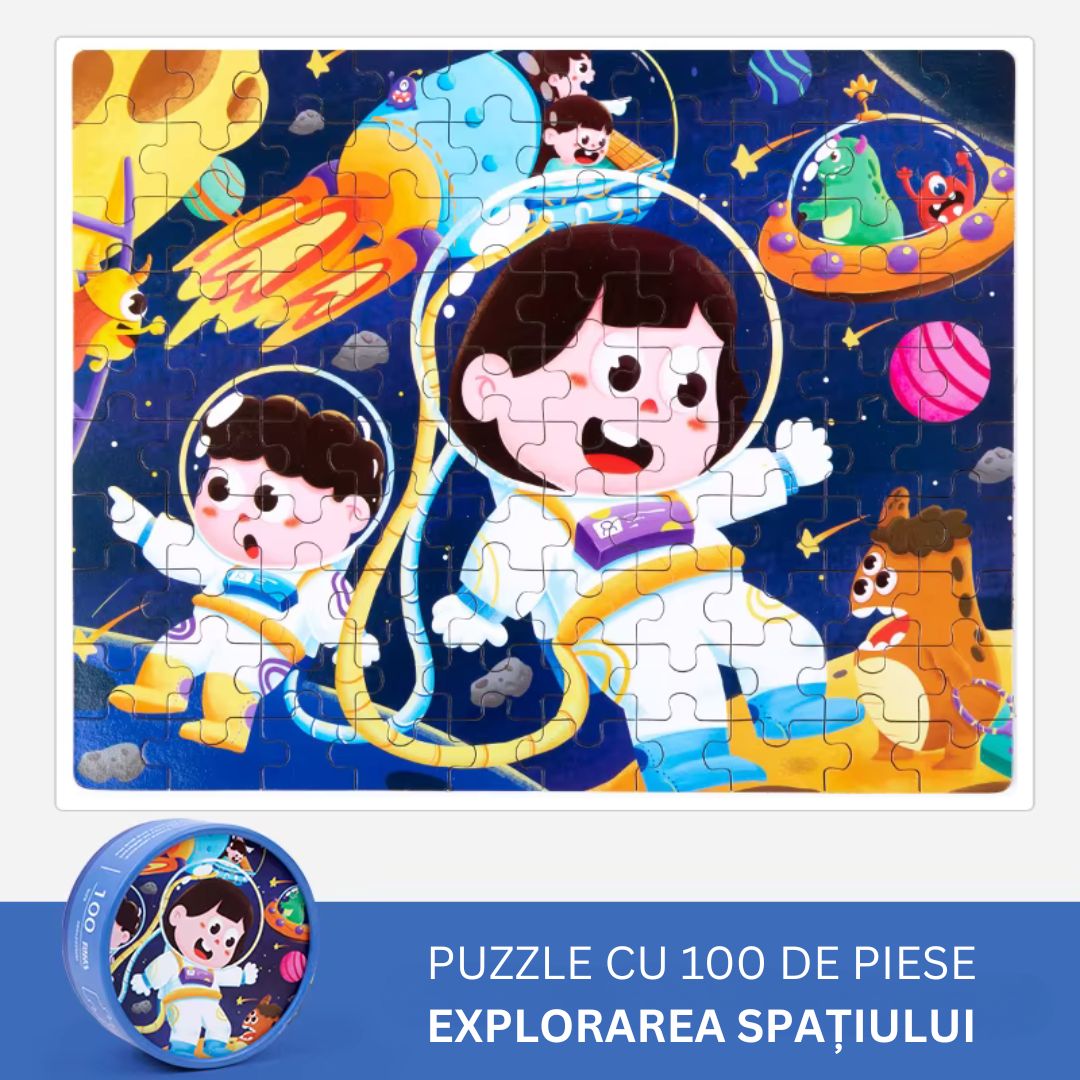 Puzzle educativ cu 100 de piese, 12 tematici