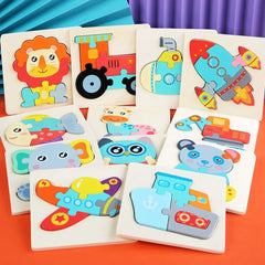 Puzzle Educaționale din lemn – Forme și Animale