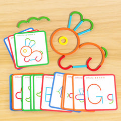 Puzzle educațional: forme, animale, litere, 120 de piese