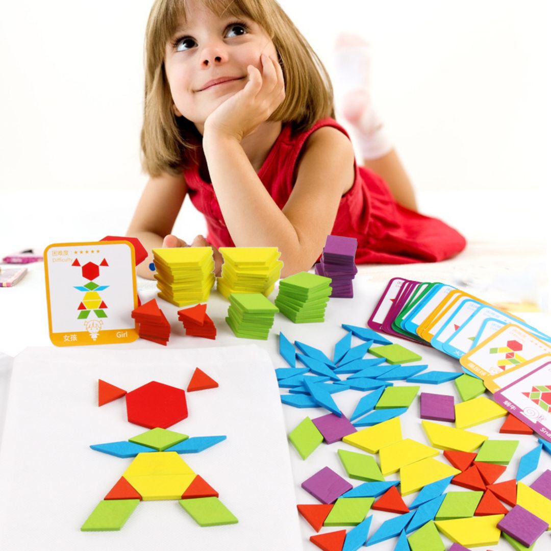 Puzzle educativ din lemn 155 de piese, 3 ani+