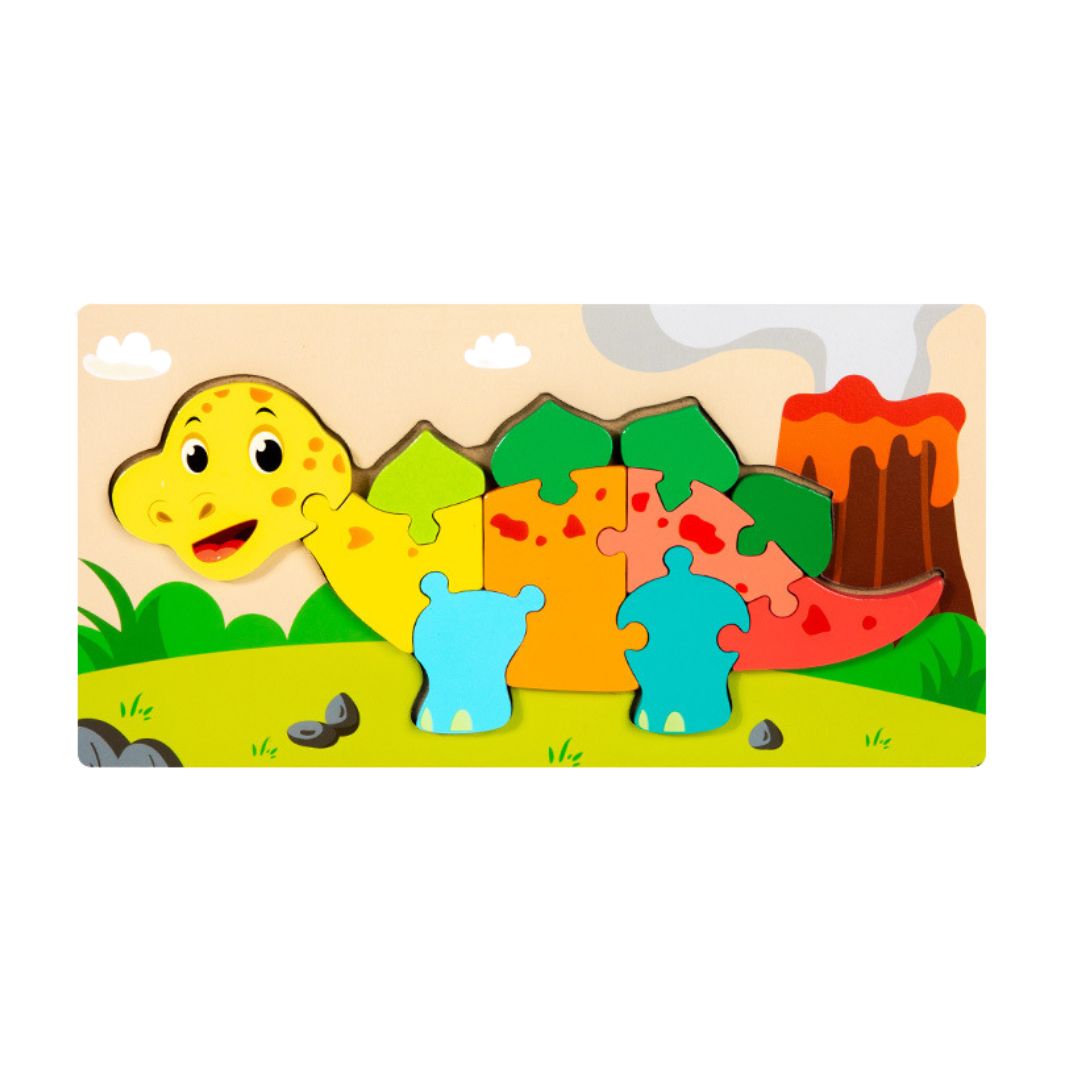 Puzzle Educativ din Lemn pentru Copii 1-3 ani