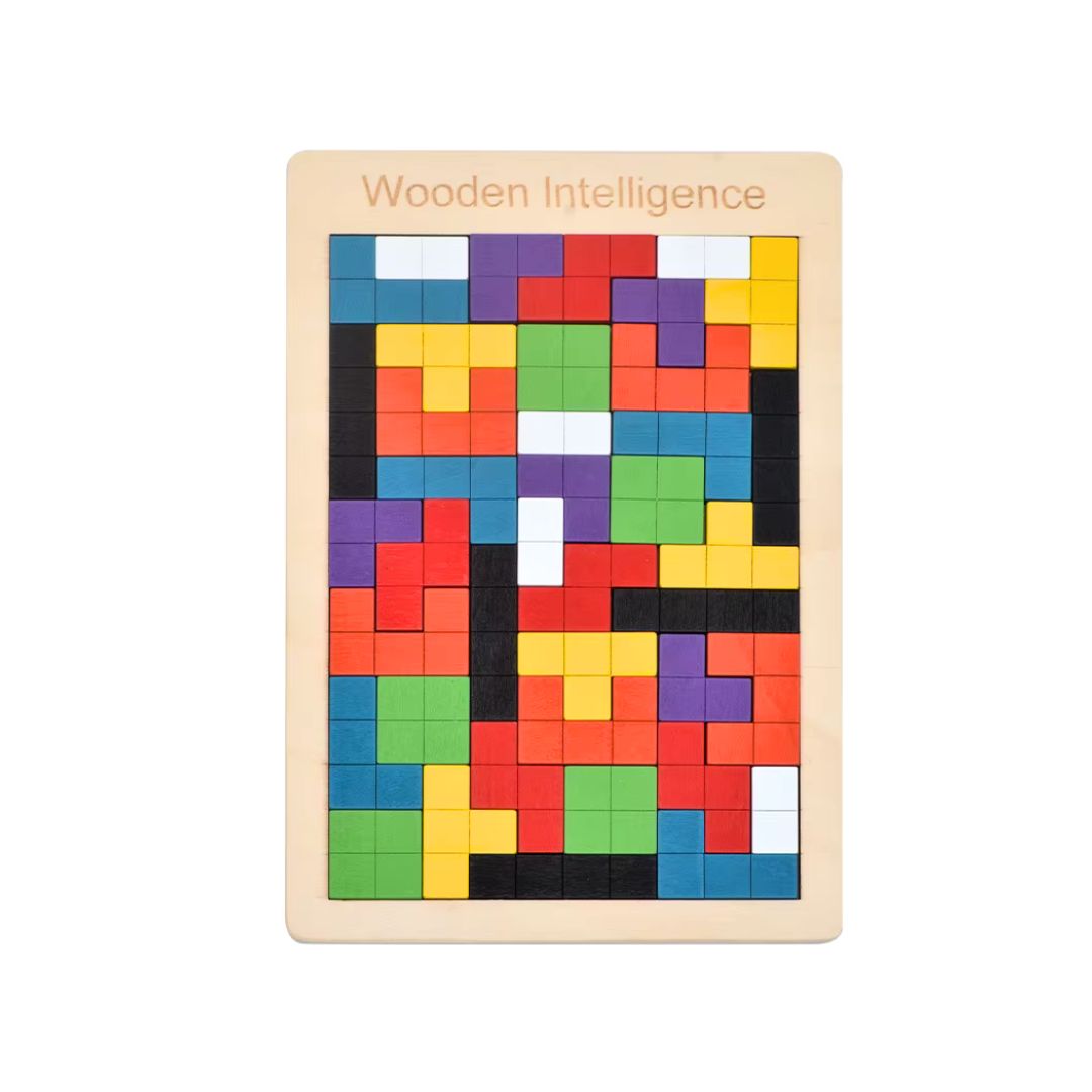 Puzzle Tetris din lemn