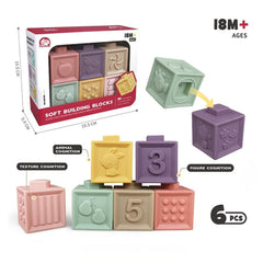 Set 6 Cuburi Senzoriale și Educaționale din Silicon