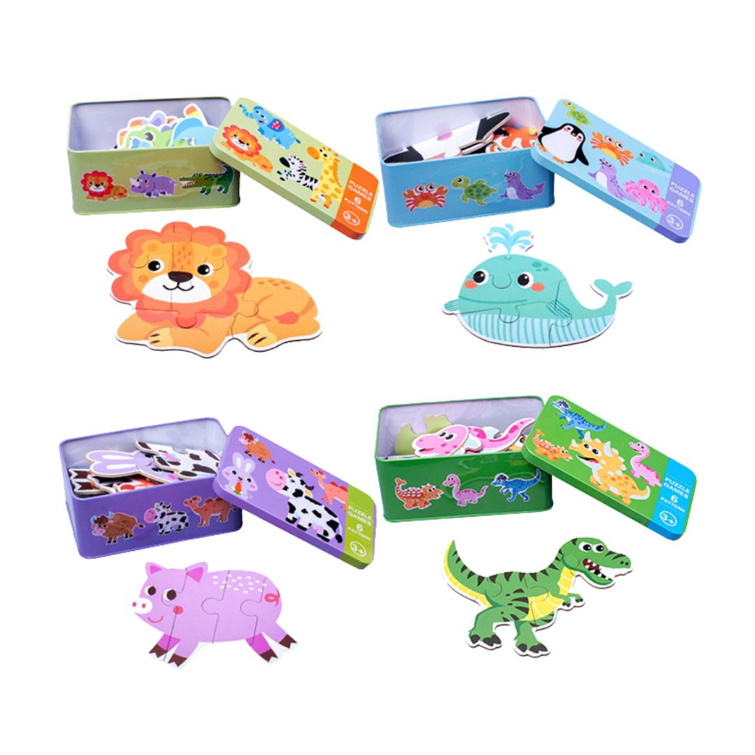 Set din 6 puzzle - 5 tematici, 3 ani+