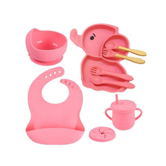 Set 10 Piese Diversificare din Silicon pentru Bebeluși, forma Elefant